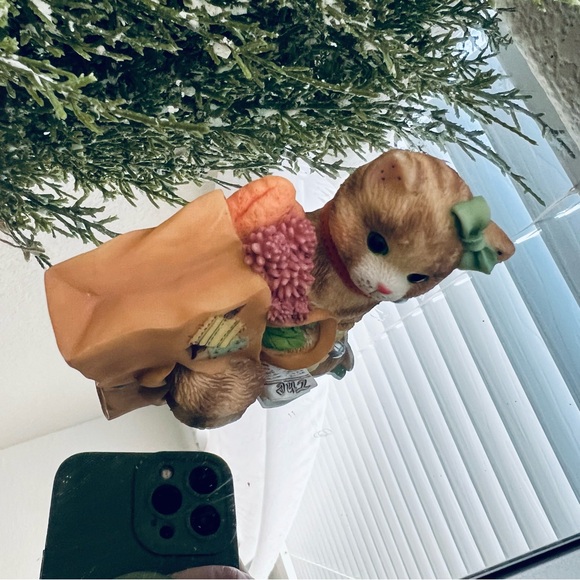 🐱Vtg Calico Kittens Enesco 1998 Happiness Doesn't Fit In A Shopping Bag 488631 - Picture 13 of 13